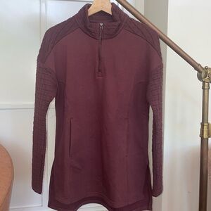 Columbia Women XS Maroon Long Sleeve 1/2 Zip Cotton Pullover Sweatshirt - NWOT